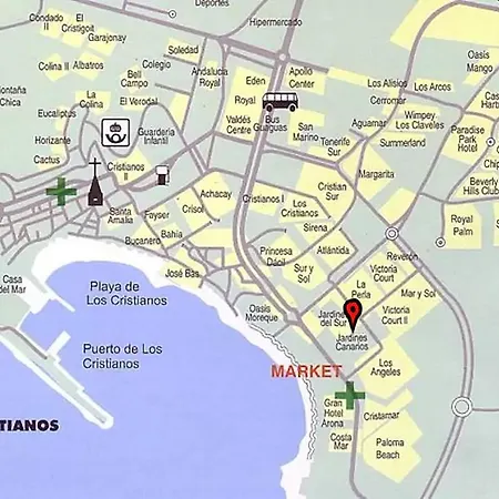 Apartman Jardin Canario Primera Linea De Playa Los Cristianos